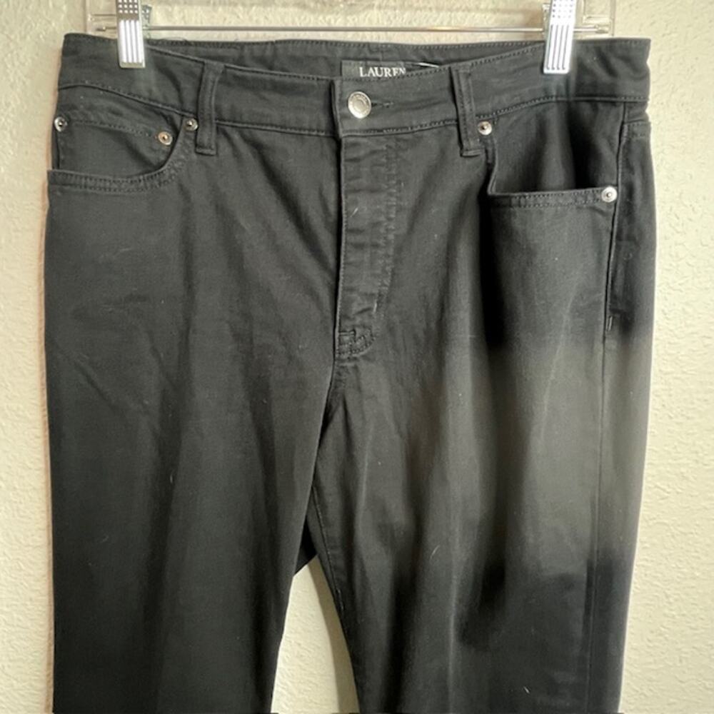 Lauren Ralph Lauren Black Straight Leg Jeans Size 10 Mid Rise - Picture 3 of 11